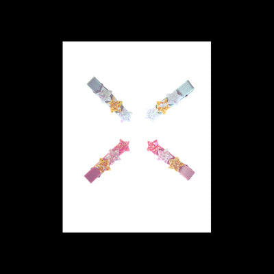 Sparkle Star Line Green Hair Clip 6 PCS