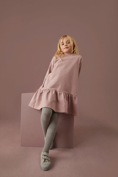 L/S Frill Dress GOTS