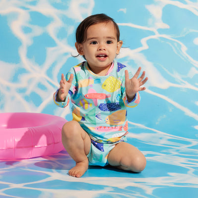 Long Sleeve Rash Vest Rainbow Reef