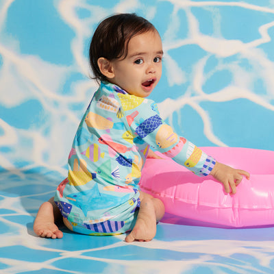 Long Sleeve Rash Vest Rainbow Reef