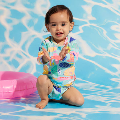 Long Sleeve Rash Vest Rainbow Reef