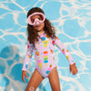 Long Sleeve Zip Bather Sundae Fun Day