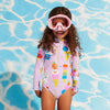 Long Sleeve Zip Bather Sundae Fun Day