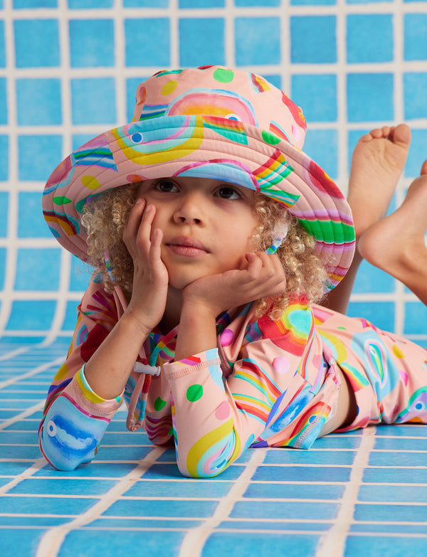 Swim Bucket Hat Fancy Fins