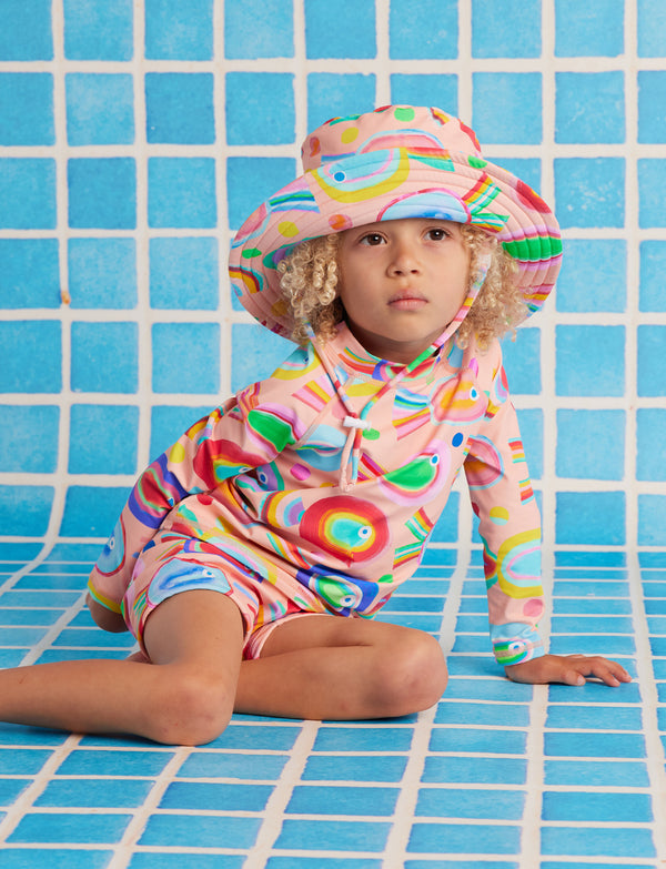 Swim Bucket Hat Fancy Fins