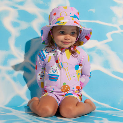 Swim Bucket Hat Sundae Fun Day