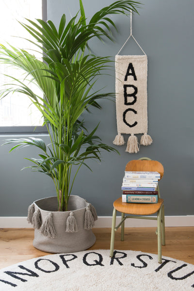 Washable Rug ABC Natural Black