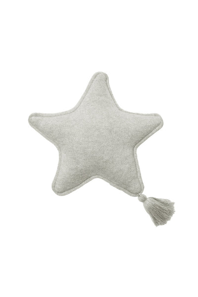 Knitted cushion Twinkle Star Grey