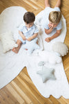 Knitted cushion Twinkle Star Grey