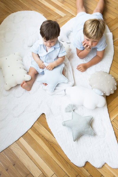 Knitted cushion Twinkle Star Grey