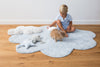 Knitted cushion Twinkle Star Grey