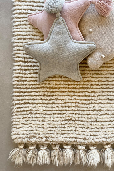 Knitted cushion Twinkle Star Grey