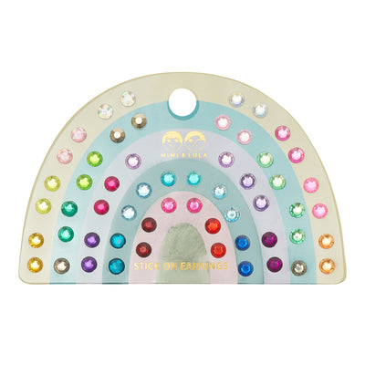 BRIGHT GEM STICK ON EARRINGS
