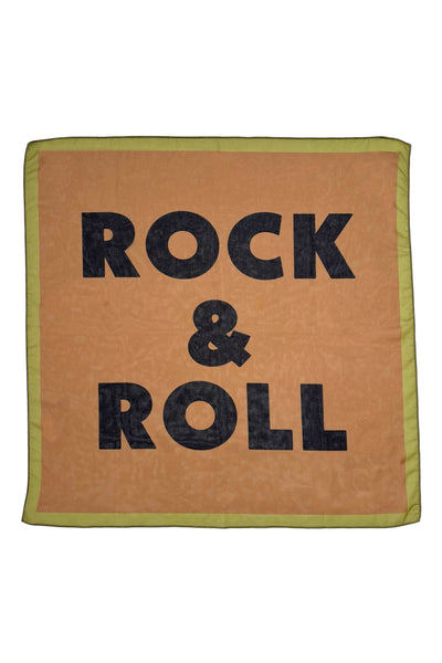 Chiffon bandana "rock & roll" print