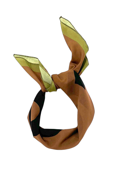 Chiffon bandana "rock & roll" print
