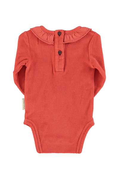 Baby long sleeve body w/ collar rock star" print