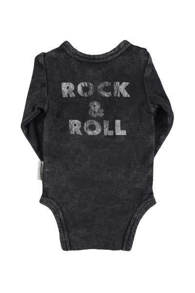 Baby long sleeve body "rock & roll" print