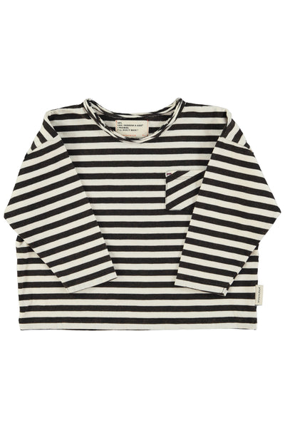 Longsleeve t'shirt | Ecru & black stripes