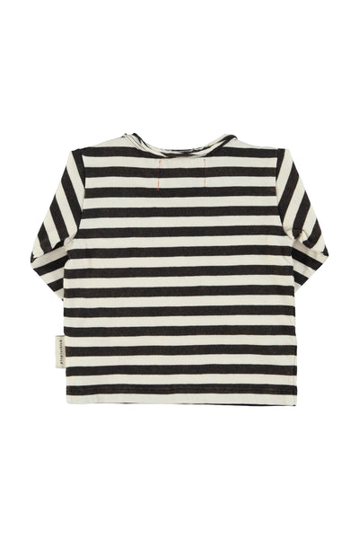 Longsleeve t'shirt | Ecru & black stripes