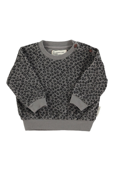 Terry cotton sweatshirt animal print