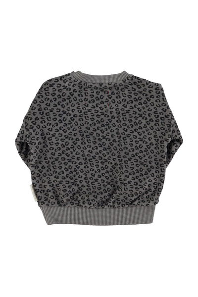 Terry cotton sweatshirt animal print