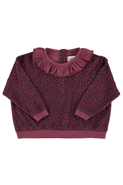 Terry cotton sweatshirt animal print