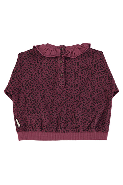 Terry cotton sweatshirt animal print