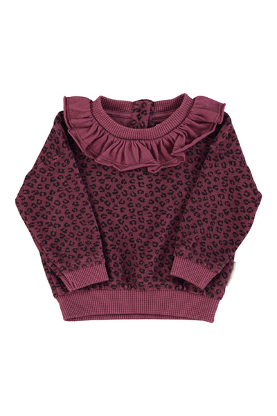 Terry cotton sweatshirt animal print