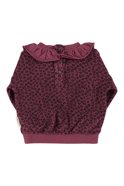 Terry cotton sweatshirt animal print