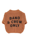 Knitted cardigan "band & crew only" print