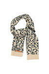 Knitted scarf animal print