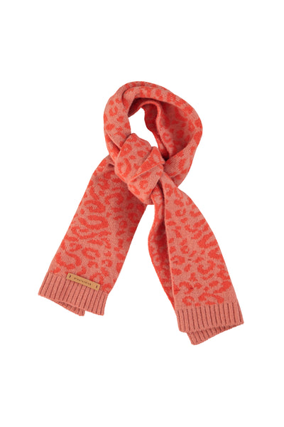 Knitted scarf animal print