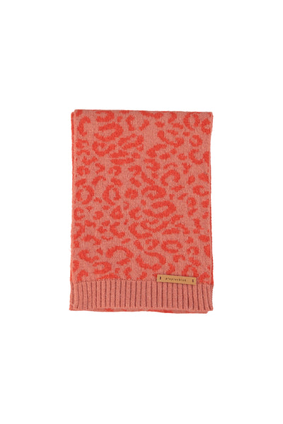 Knitted scarf animal print