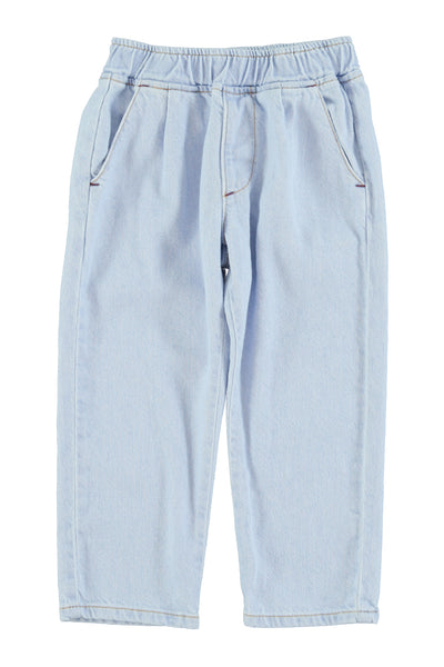 Trousers | Light blue soft denim