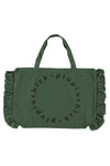 xl logo bag w/ frills | dark green