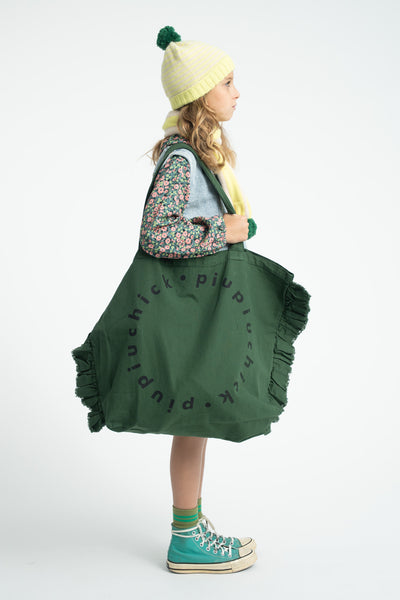 xl logo bag w/ frills | dark green