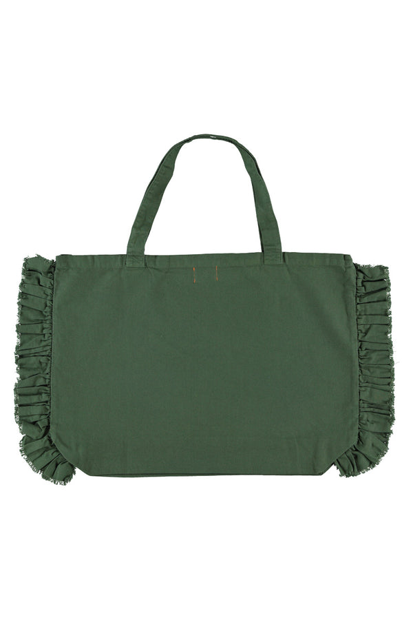 xl logo bag w/ frills | dark green