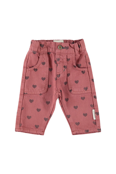 baby trousers black hearts