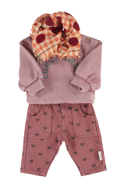 baby trousers black hearts