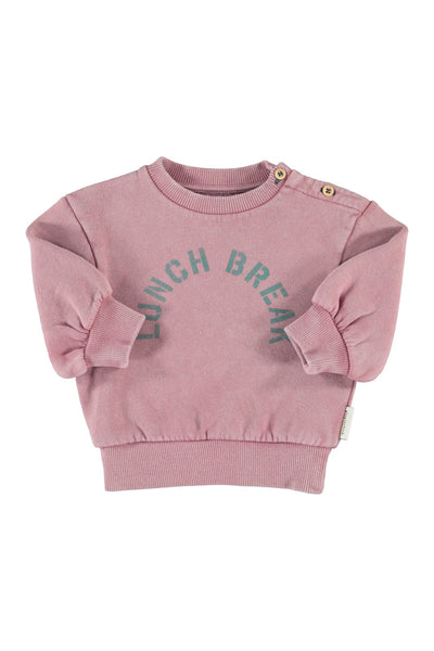 oversized sweatshirt "lunch break" print