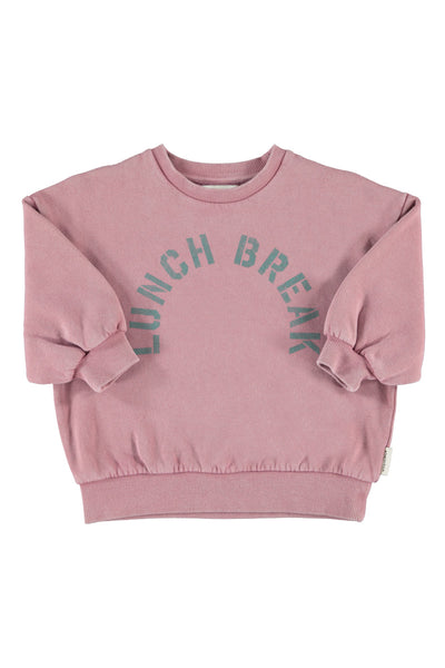 oversized sweatshirt "lunch break" print