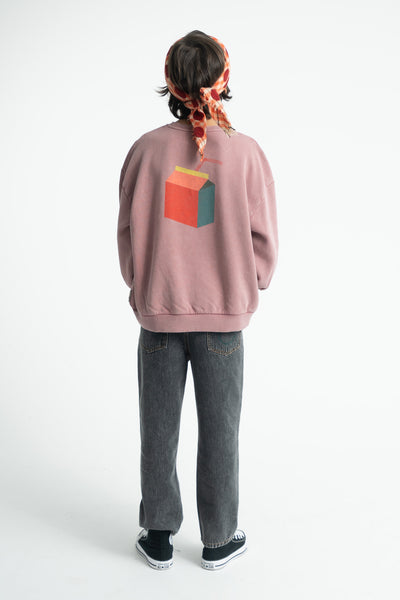 oversized sweatshirt "lunch break" print