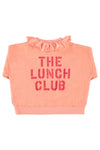 sweatshirt w/ collar apple print