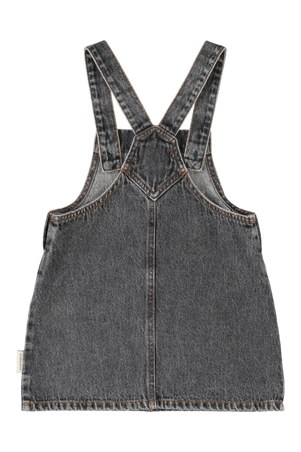 short dress w/ straps apple print