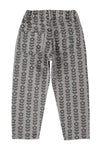 mom fit trousers black flowers