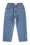 unisex trousers | washed navy denim