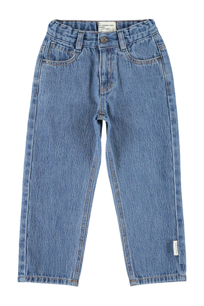unisex trousers | washed navy denim