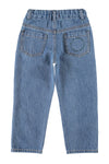 unisex trousers | washed navy denim