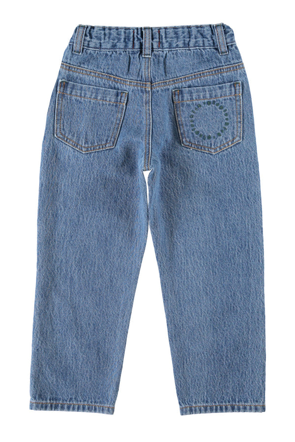 unisex trousers | washed navy denim