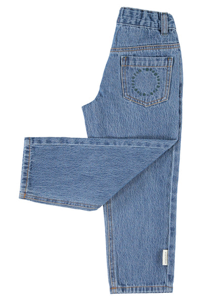 unisex trousers | washed navy denim